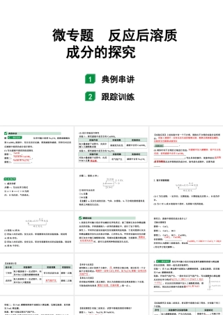 2024甘肃中考化学一轮复习之中考考点研究 微专题  反应后溶质成分的探究（课件）.pptx