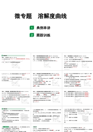 2024甘肃中考化学一轮复习之中考考点研究 微专题 溶解度曲线（课件）.pptx