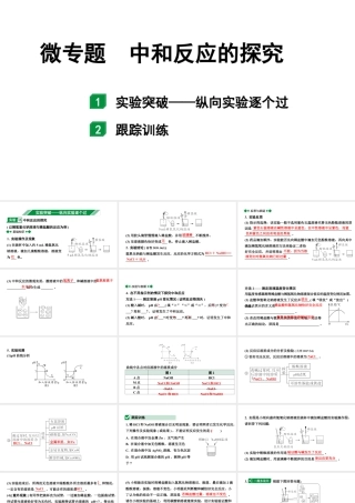2024甘肃中考化学一轮复习之中考考点研究 微专题 中和反应的探究（课件）.pptx