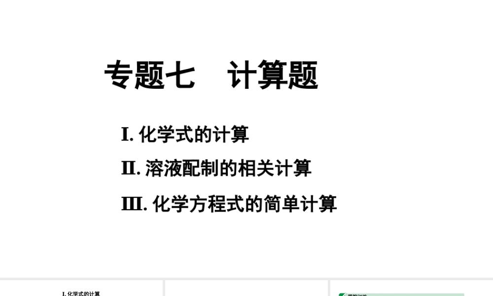 2024海南中考化学二轮重点专题突破 专题七 计算题(课件).ppt