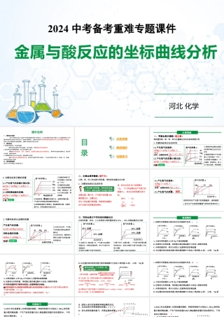 2024河北化学中考备考重难专题：金属与酸反应的坐标曲线分析 （课件）.pptx