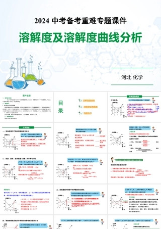 2024河北化学中考备考重难专题：溶解度及溶解度曲线分析（课件）.pptx