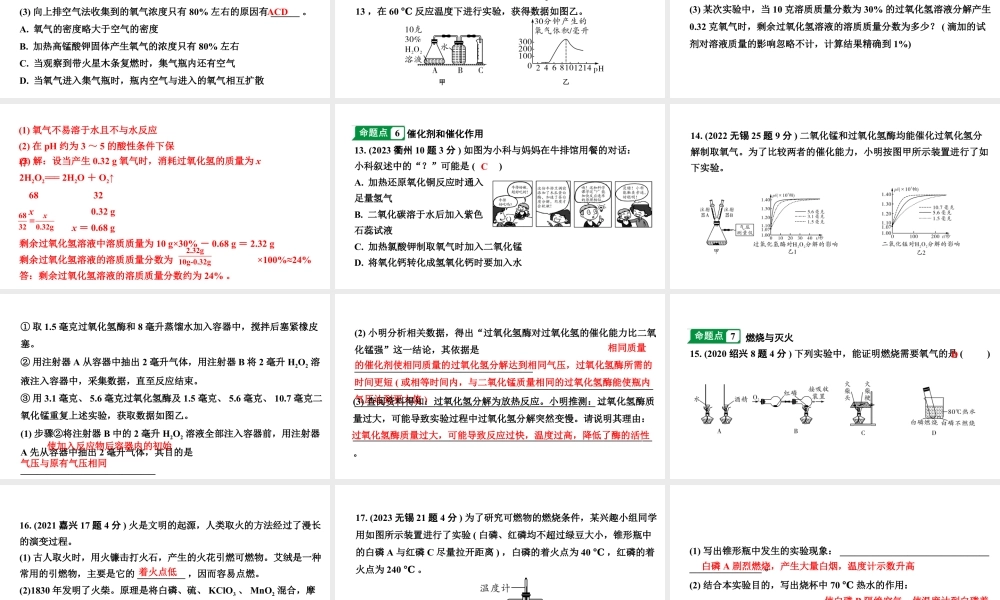 2024江苏中考化学二轮中考考点研究 第6讲 空气 氧气(课件).pptx