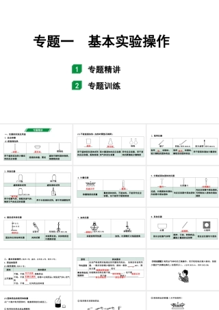 2024江苏中考化学二轮中考考点研究 专题一  基本实验操作（课件）.pptx