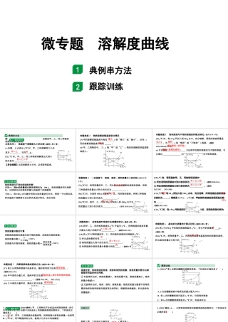 2024江苏中考化学二轮专题研究 微专题 溶解度曲线（课件）.pptx