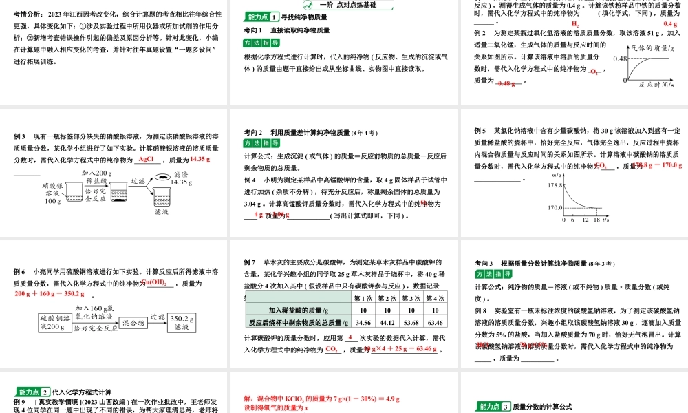 2024江西中考化学二轮专题复习 专题八 综合计算题(课件).pptx