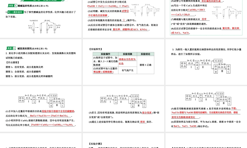 2024辽宁中考化学二轮重点专题研究 专题七  实验探究题（课件）.pptx