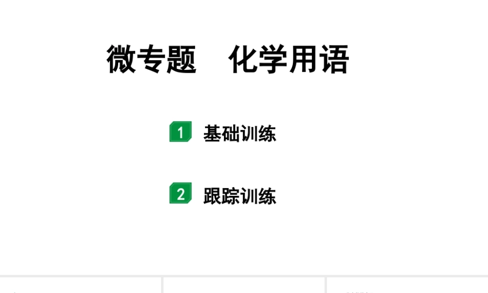 2024宁夏中考化学二轮重点专题突破 微专题 化学用语(课件).ppt