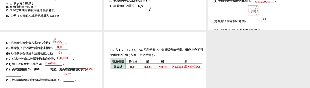 2024宁夏中考化学二轮重点专题突破 微专题 化学用语(课件).ppt