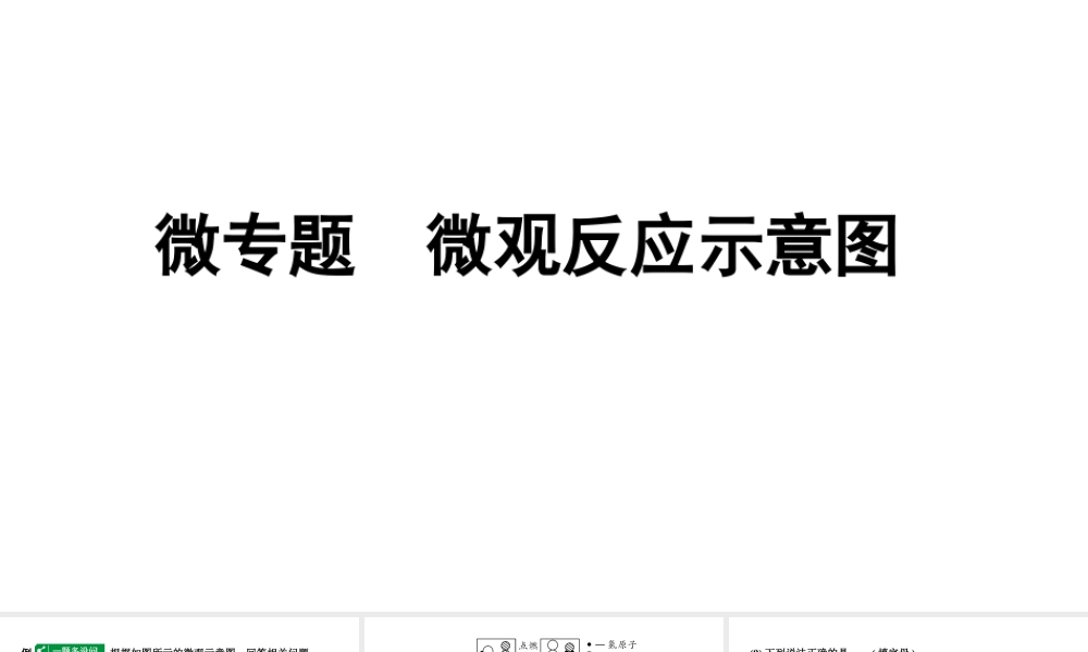 2024宁夏中考化学二轮重点专题突破 微专题 微观反应示意图(课件).ppt