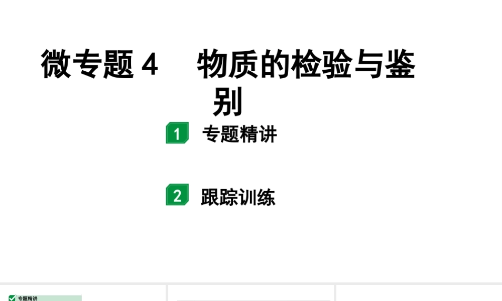 2024宁夏中考化学二轮重点专题突破 微专题 物质的检验与鉴别(课件).pptx