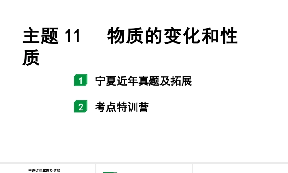 2024宁夏中考化学二轮重点专题突破 主题11 物质的变化和性质(课件).pptx