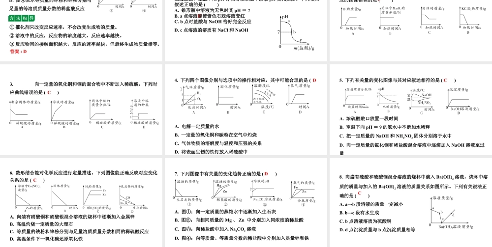 2024宁夏中考化学二轮重点专题突破 专题一 坐标曲线题(课件).pptx