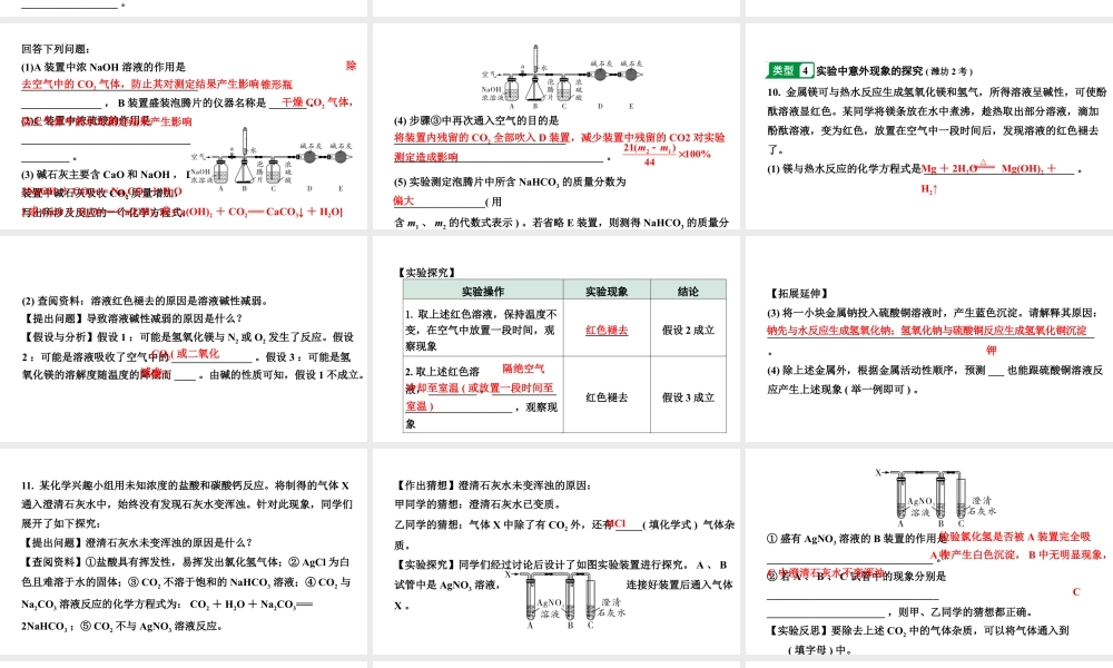 2024山东中考化学二轮重点专题突破 专题七 实验探究题(课件).pptx