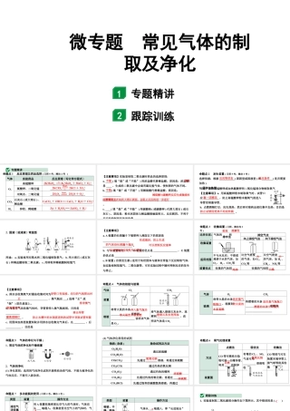 2024山东中考化学二轮专题复习 微专题 常见气体的制取及净化（课件）.pptx