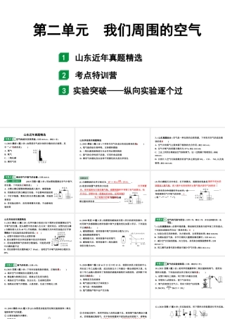 2024山东中考化学一轮复习 中考考点研究 第二单元  我们周围的空气（课件）.pptx