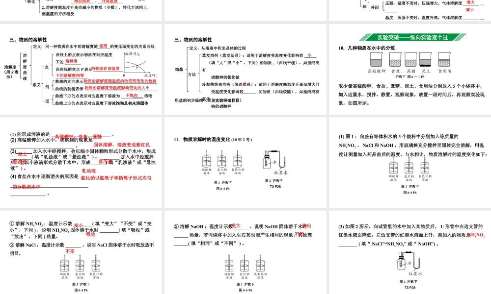 2024沈阳中考化学二轮专题突破 第6章 溶解现象(课件).pptx