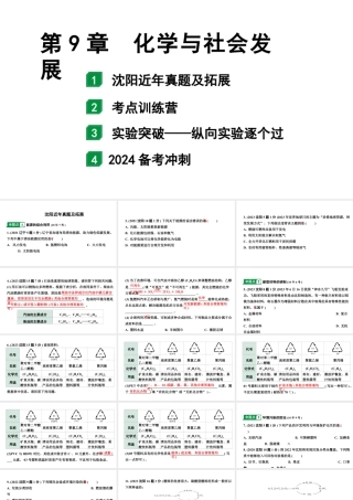 2024沈阳中考化学二轮专题突破 第9章  化学与社会发展（课件）.ppt