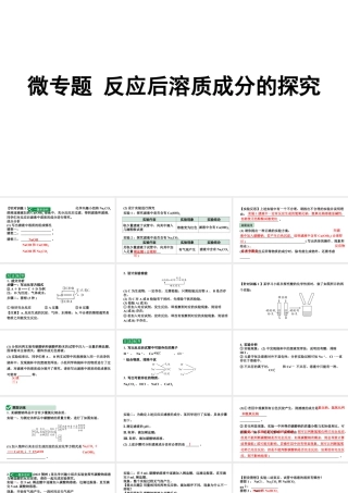 2024沈阳中考化学二轮专题突破 微专题 反应后溶质成分的探究（课件）.pptx