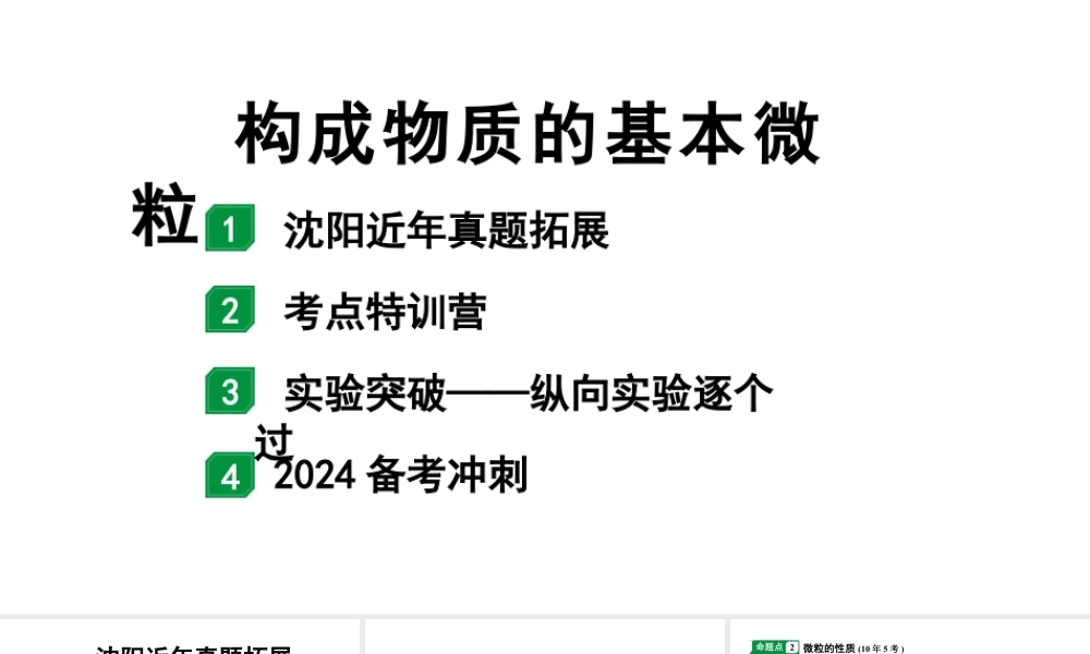 2024沈阳中考化学二轮专题突破 微专题 构成物质的基本微粒(课件).pptx