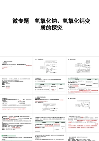 2024沈阳中考化学二轮专题突破 微专题 氢氧化钠、氢氧化钙变质的探究（课件）.pptx