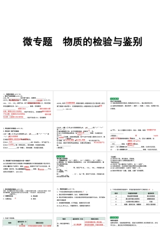2024沈阳中考化学二轮专题突破 微专题 物质的检验与鉴别（课件）.pptx