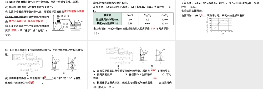 2024沈阳中考化学二轮专题突破 微专题 性质活泼的氧气(课件).pptx