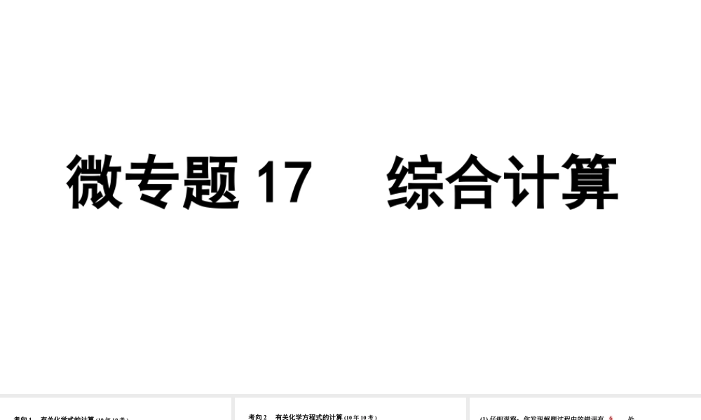 2024沈阳中考化学二轮专题突破 微专题 综合计算(课件).pptx