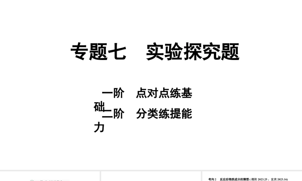 2024四川中考化学二轮复习 专题七 实验探究题(课件).pptx