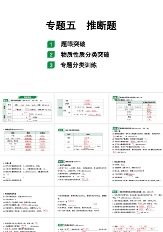 2024四川中考化学二轮复习 专题五 推断题（课件）.pptx