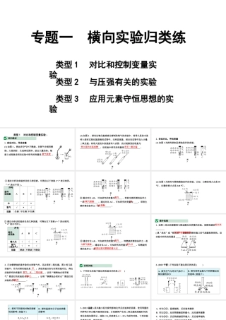 2024四川中考化学二轮复习专题一 横向实验归类练 （课件）.pptx