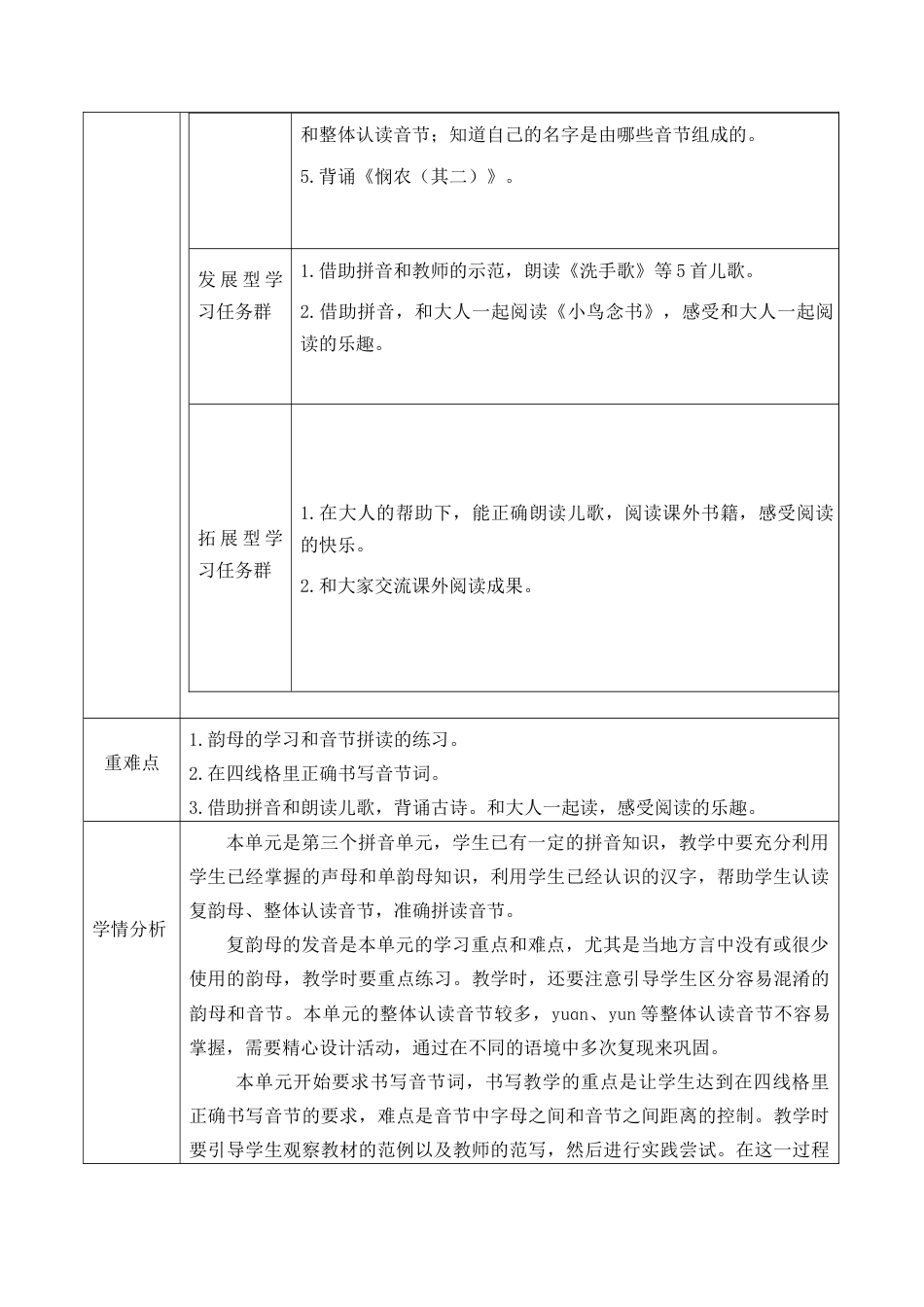 第四单元 整体分析 教学设计.docx_第3页